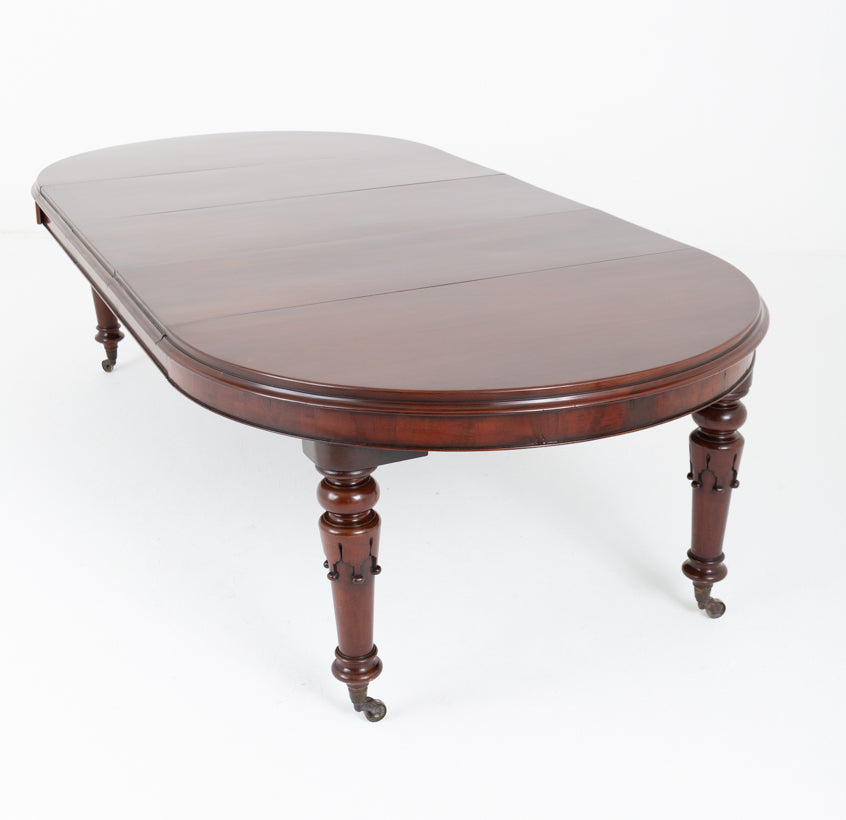 William IV Circular Mahogany Extending Dining Table