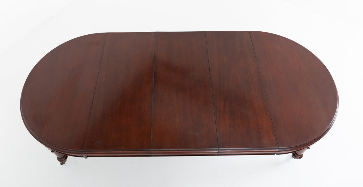 William IV Circular Mahogany Extending Dining Table