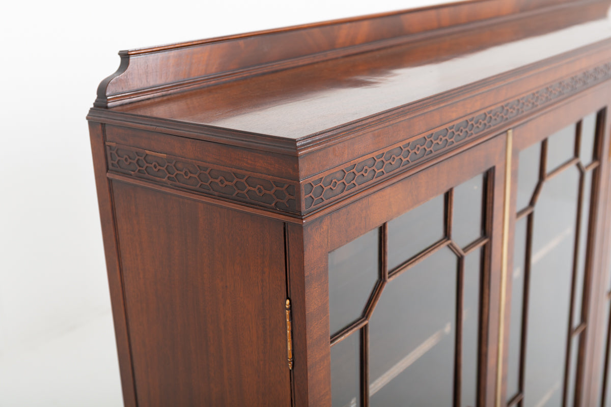 Mahogany Glazed Four Door Side Cabinet