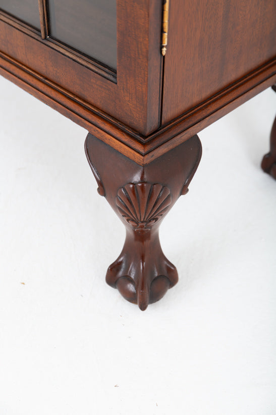 Mahogany Glazed Four Door Side Cabinet