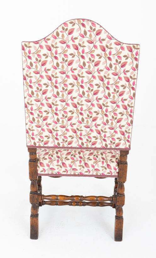 Set of 8 Oak Jacobean Style Dining Chairs