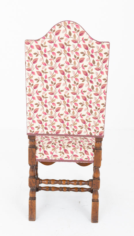 Set of 8 Oak Jacobean Style Dining Chairs
