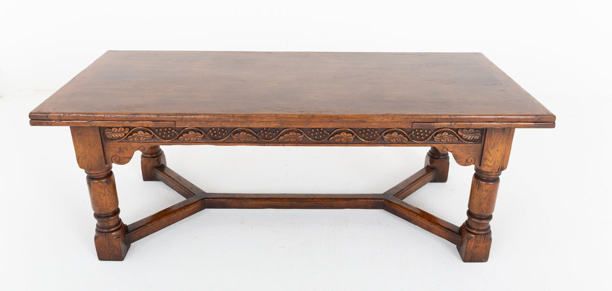 Oak Jacobean Style Refectory Dining Table
