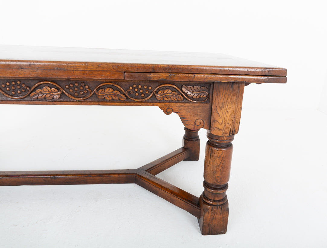 Oak Jacobean Style Refectory Dining Table