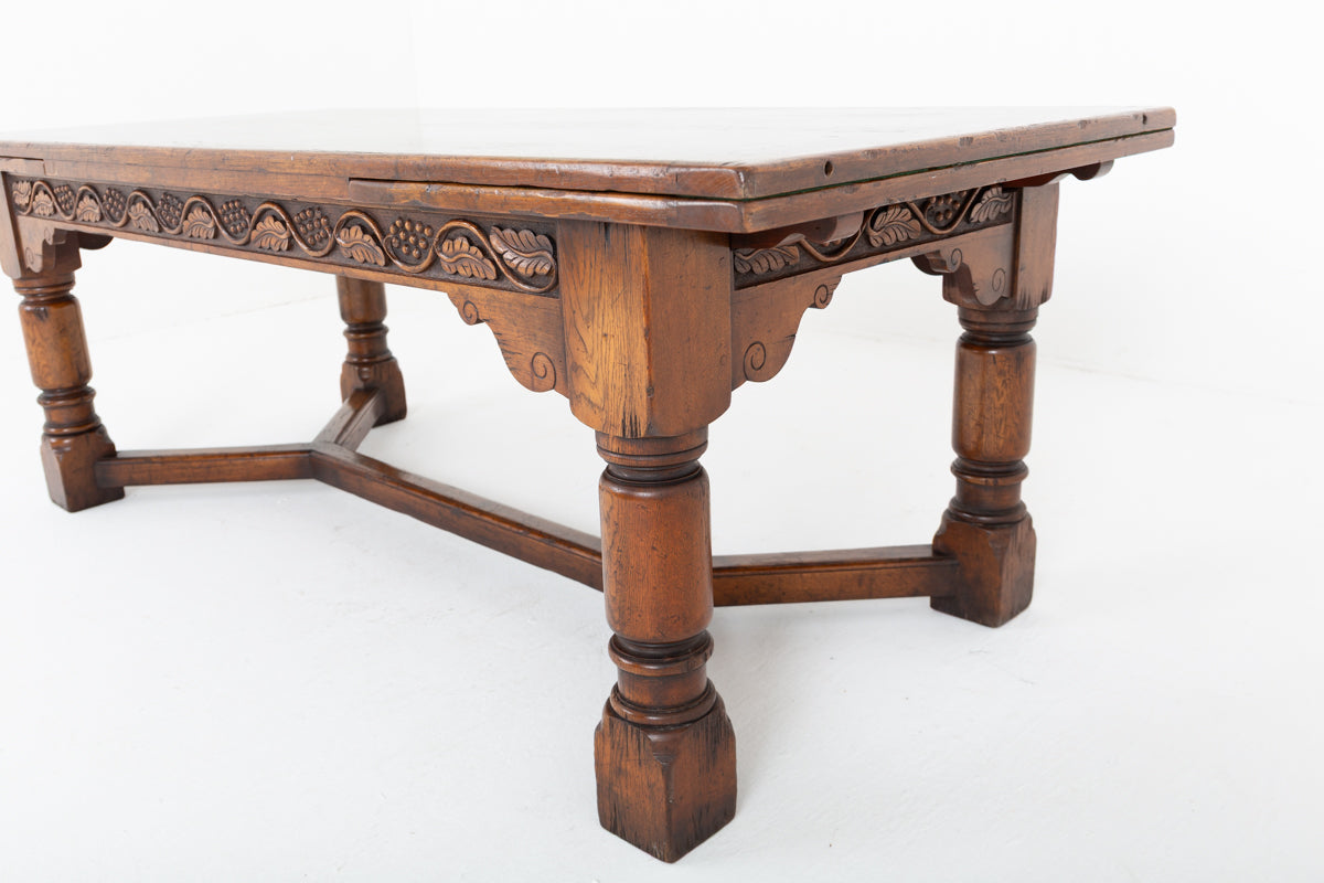 Oak Jacobean Style Refectory Dining Table