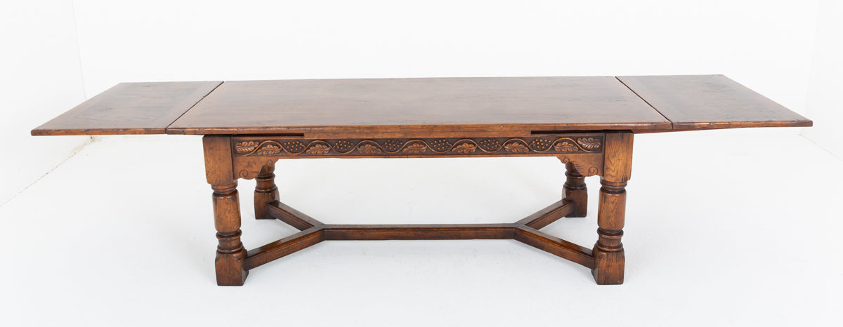 Oak Jacobean Style Refectory Dining Table