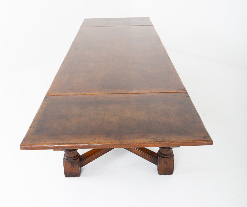 Oak Jacobean Style Refectory Dining Table