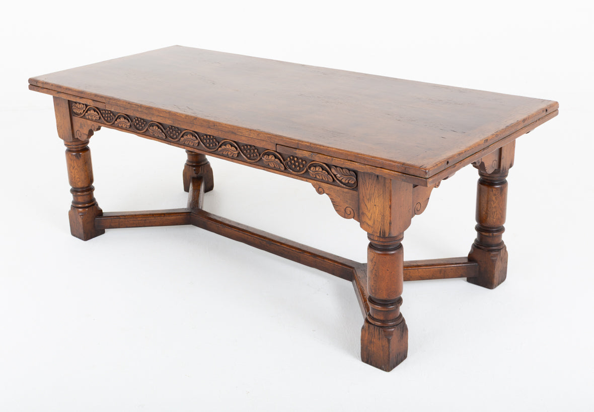 Oak Jacobean Style Refectory Dining Table