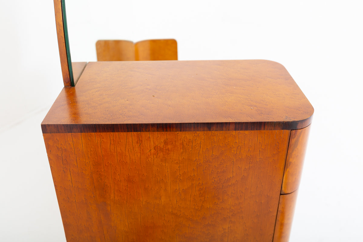 Highly Unusual Birds Eye Maple Art Deco Dressing Table