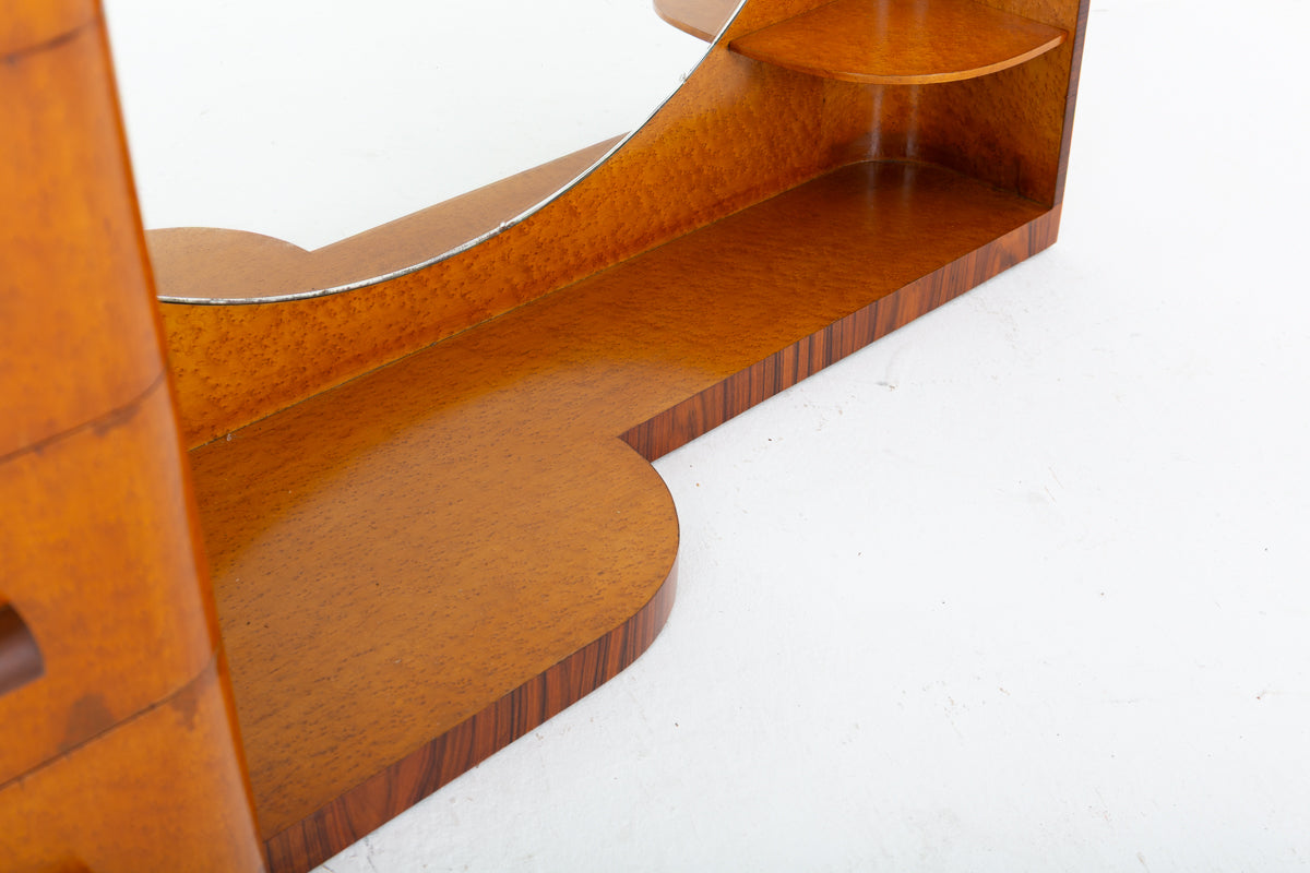 Highly Unusual Birds Eye Maple Art Deco Dressing Table