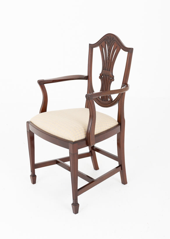 Set of 10 Mahogany Hepplewhite Style Dining Chairs