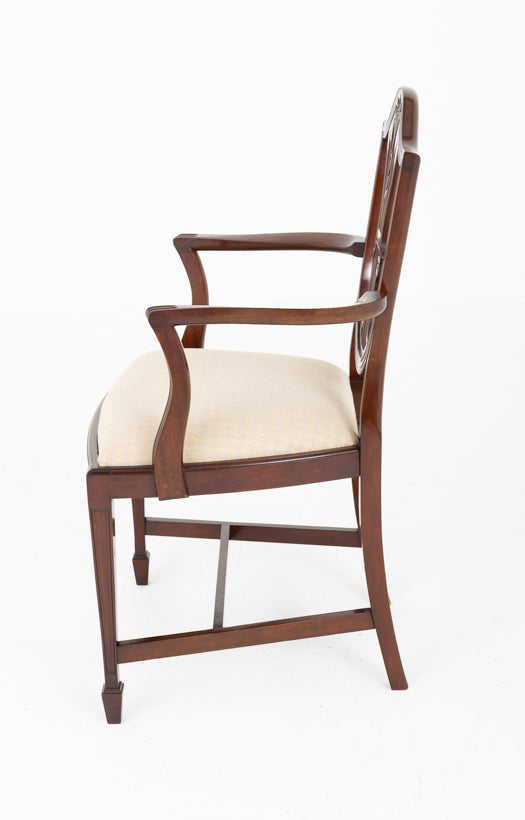Set of 10 Mahogany Hepplewhite Style Dining Chairs