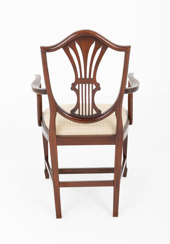 Set of 10 Mahogany Hepplewhite Style Dining Chairs