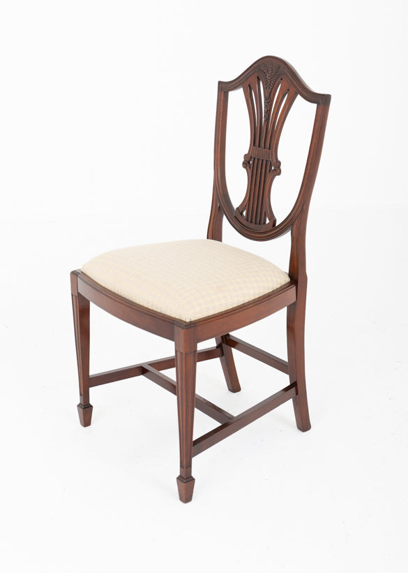 Set of 10 Mahogany Hepplewhite Style Dining Chairs