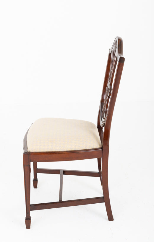 Set of 10 Mahogany Hepplewhite Style Dining Chairs
