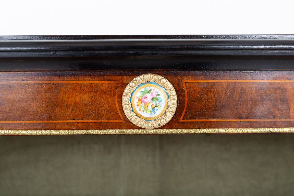 Victorian Burr Walnut Open Bookcase