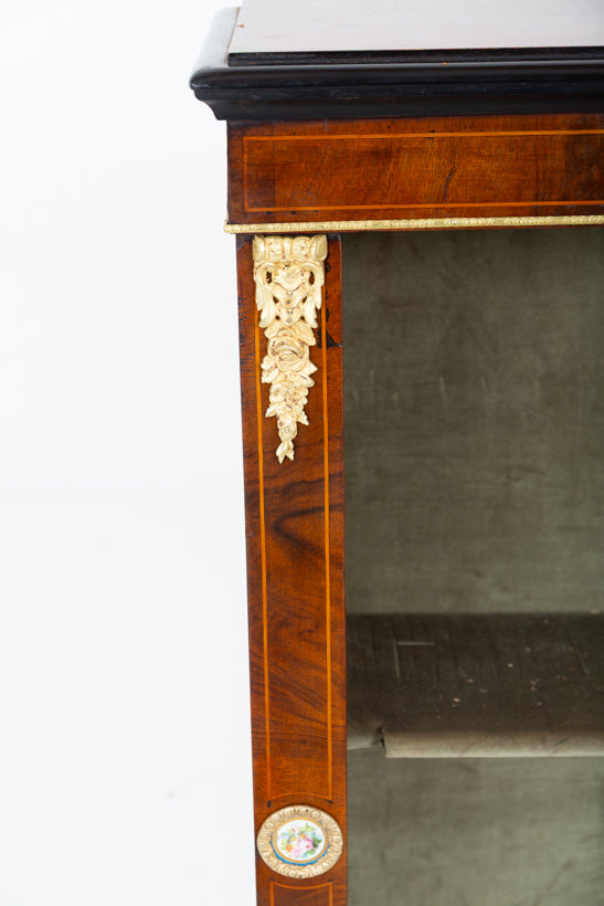 Victorian Burr Walnut Open Bookcase