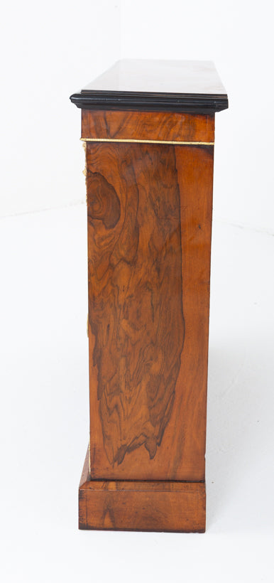 Victorian Burr Walnut Open Bookcase