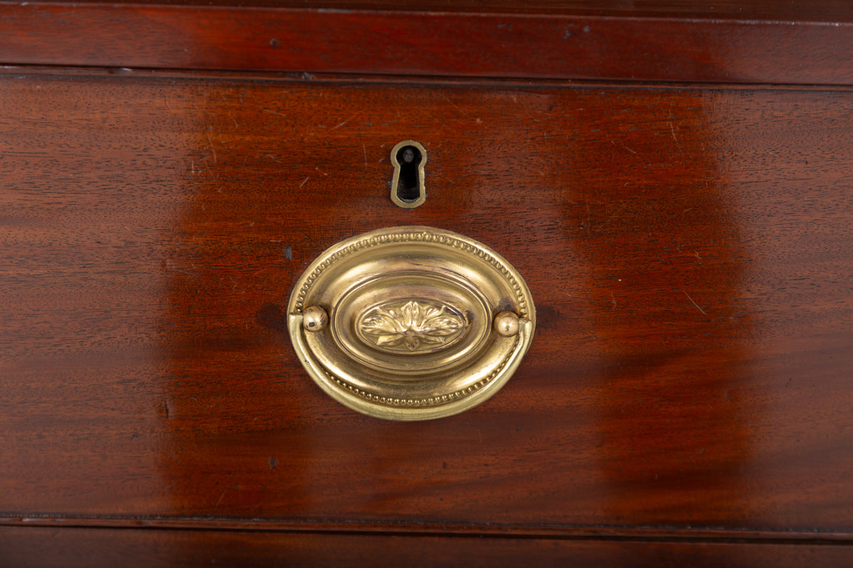 Georgian Mahogany Glazed Bookcase on Chest