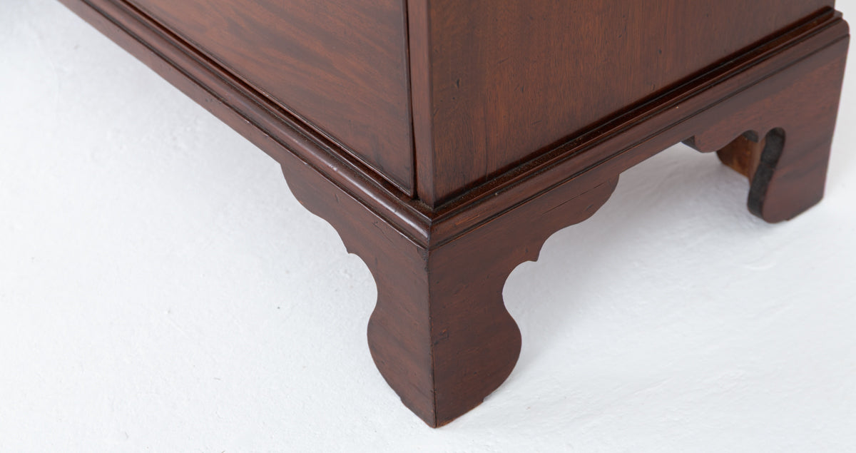 Georgian Mahogany Glazed Bookcase on Chest
