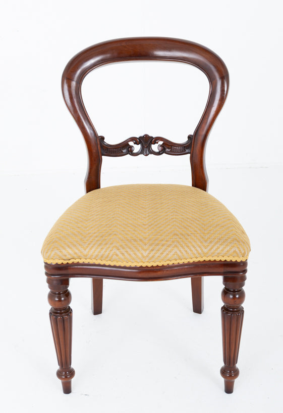 Set of 8 Victorian Style Mahogany Balloon Back Dining Chairs