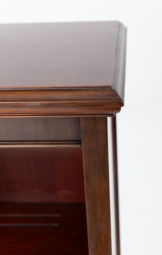 Large Victorian Mahogany Open Bookcase