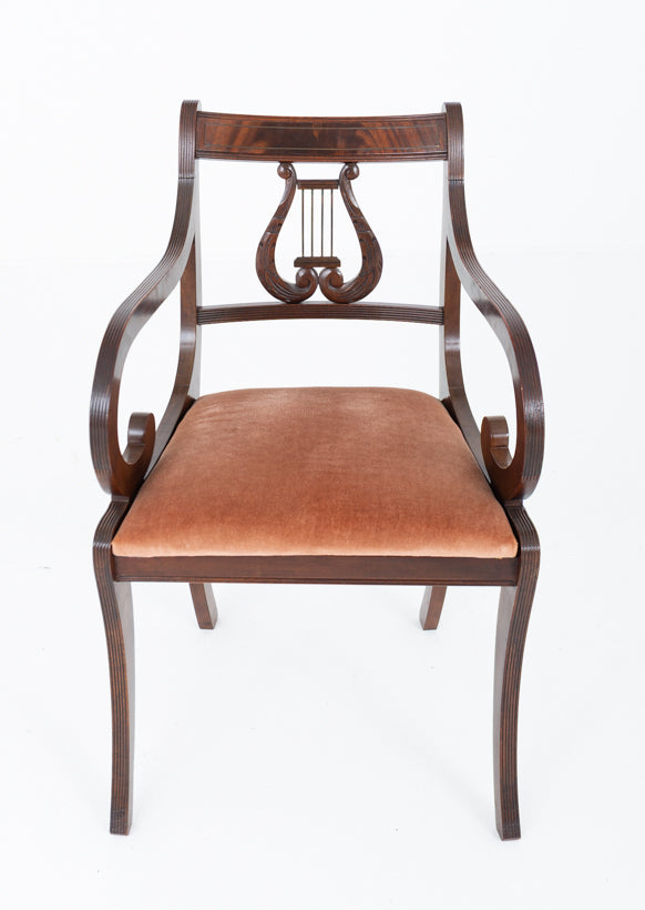 Set of 10 (8 + 2) Regency Style Mahogany Dining Chairs