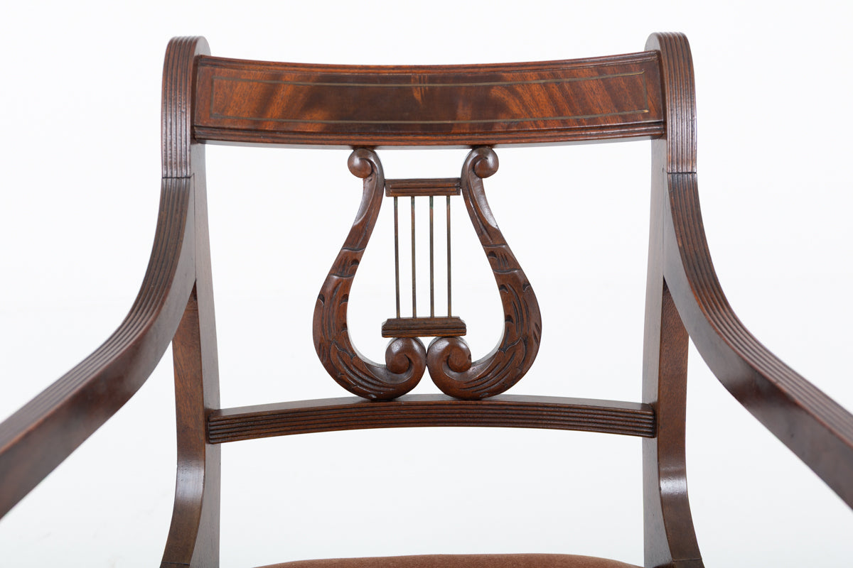 Set of 10 (8 + 2) Regency Style Mahogany Dining Chairs