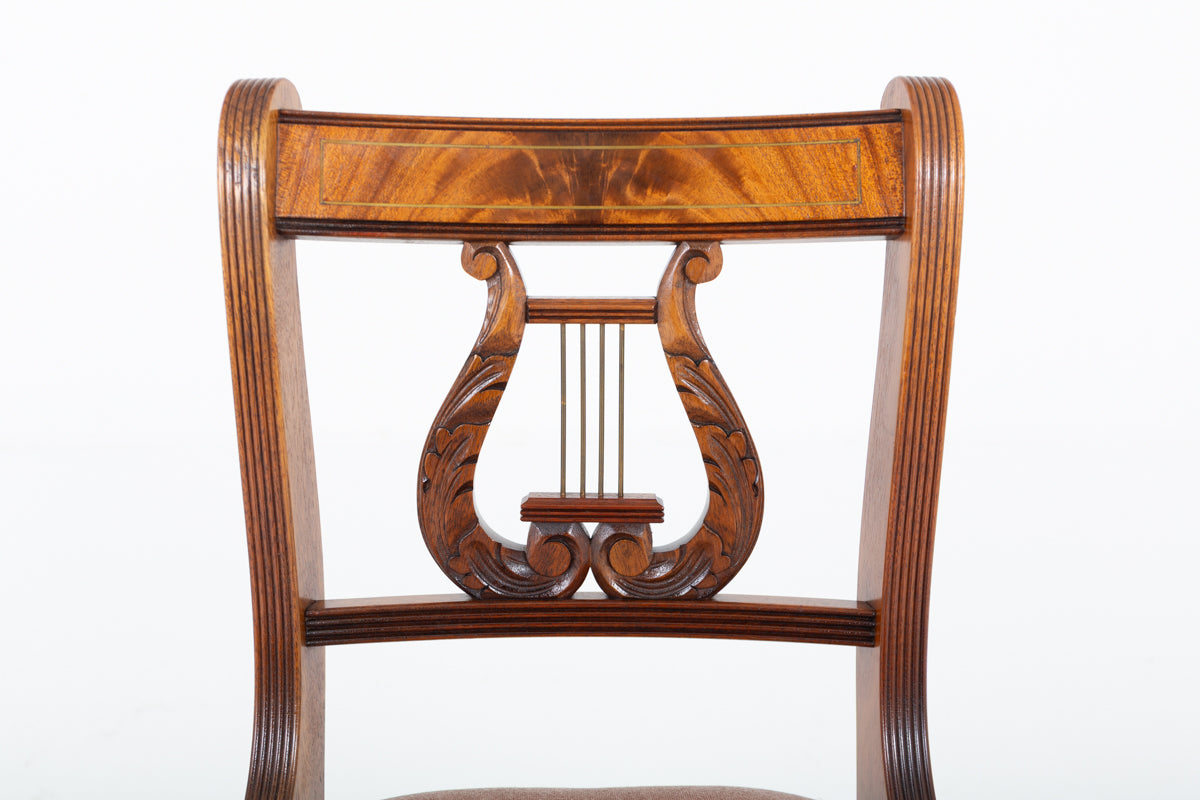 Set of 10 (8 + 2) Regency Style Mahogany Dining Chairs