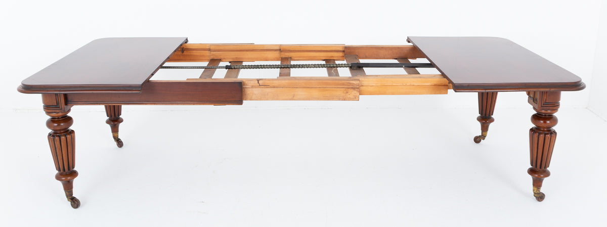 William IV Mahogany 3 Leaf Extending Dining Table