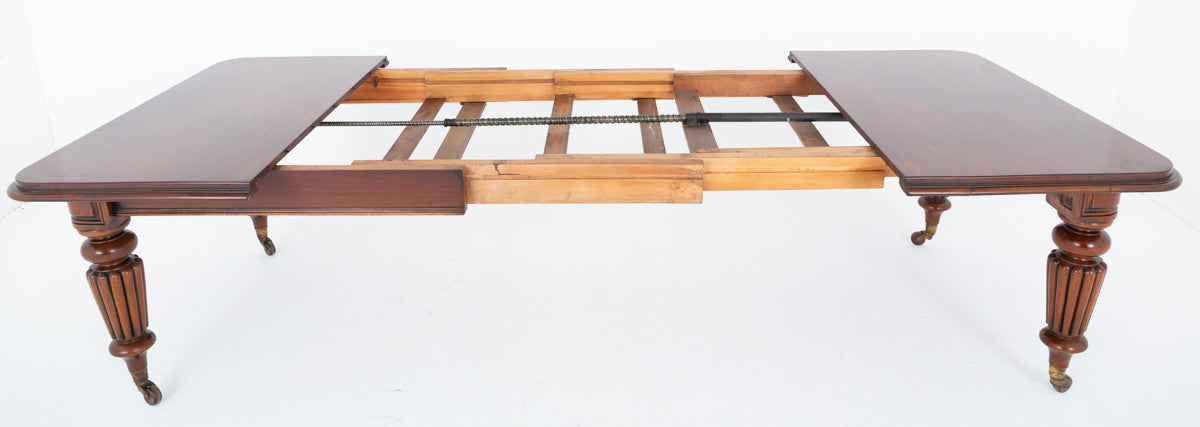 William IV Mahogany 3 Leaf Extending Dining Table