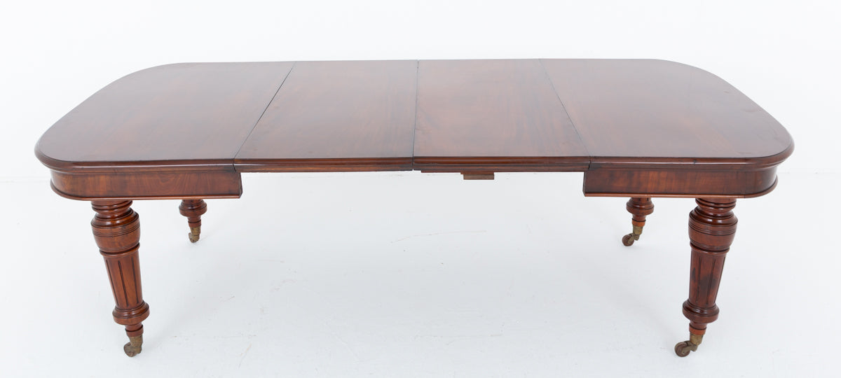Victorian Mahogany 2 Leaf Extending Dining Table