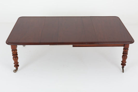 Irish Victorian Mahogany Extending Dining Table