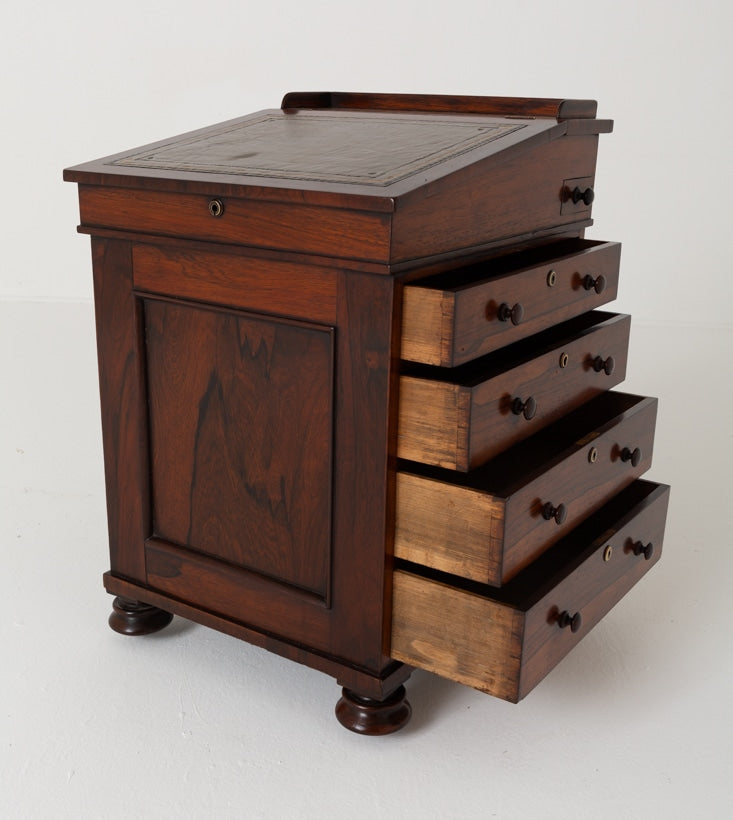 Regency Rosewood Slide Top Davenport