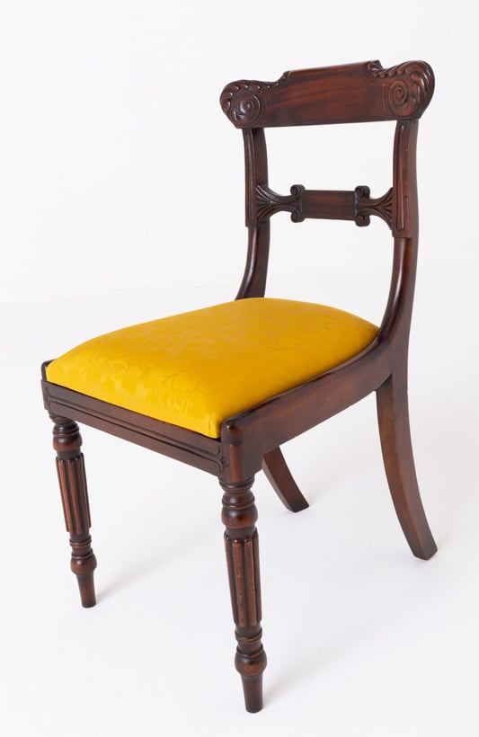 Set of 10 William IV Style Mahogany Dining Chairs