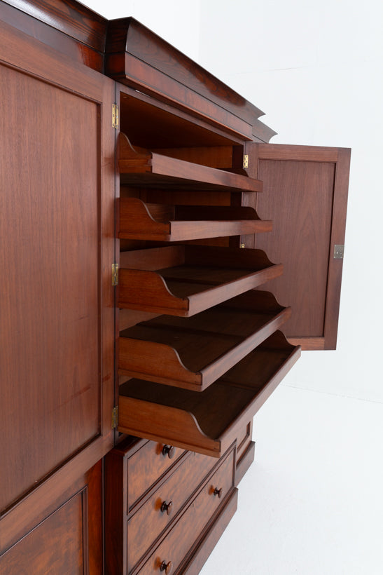 Victorian Mahogany Gentleman's Breakfront Wardrobe