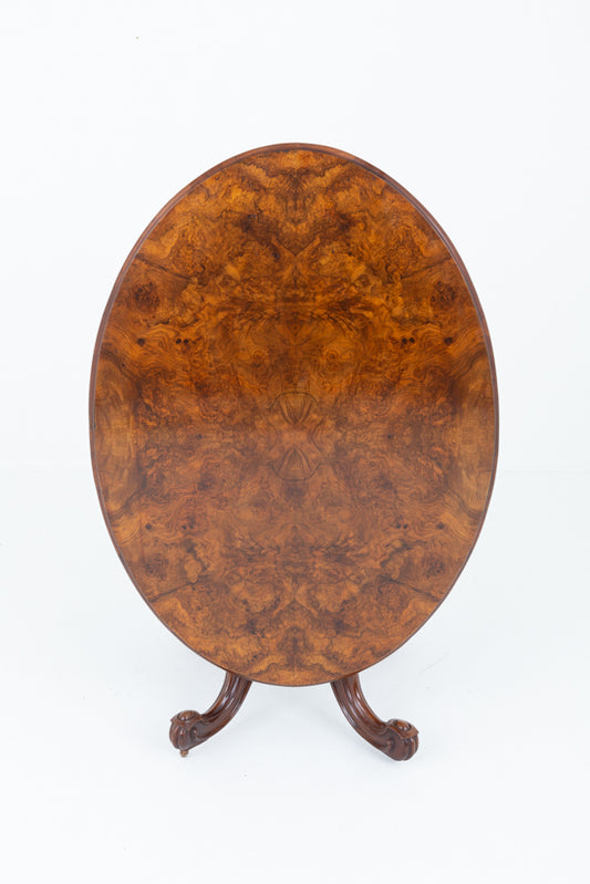 Victorian Burr Walnut Loo Table